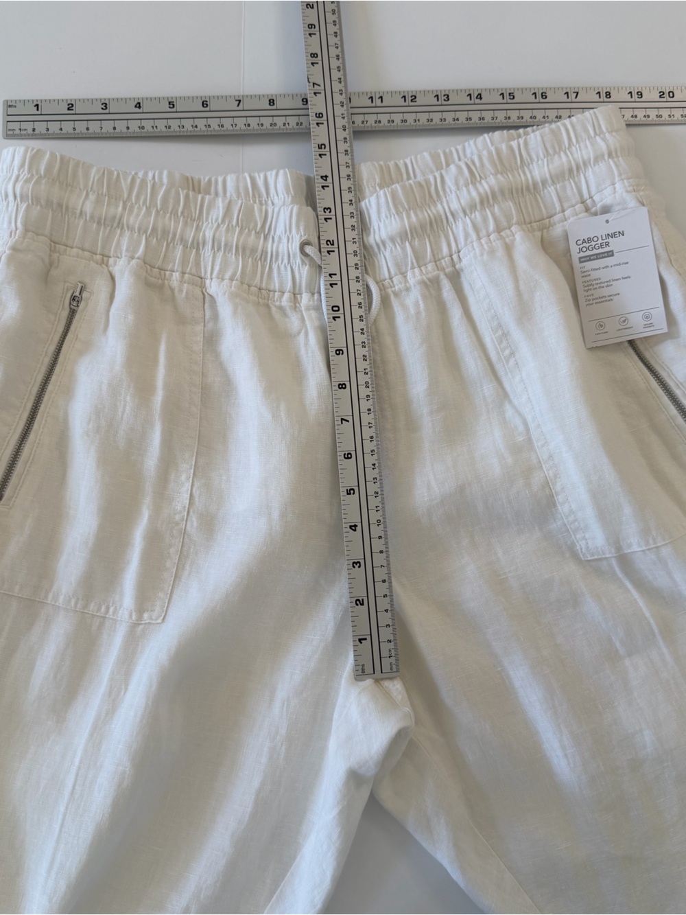 Athleta Pants Womens Plus Sz 20 Cabo Linen Joggers New Beach Boho - Picture 9 of 11